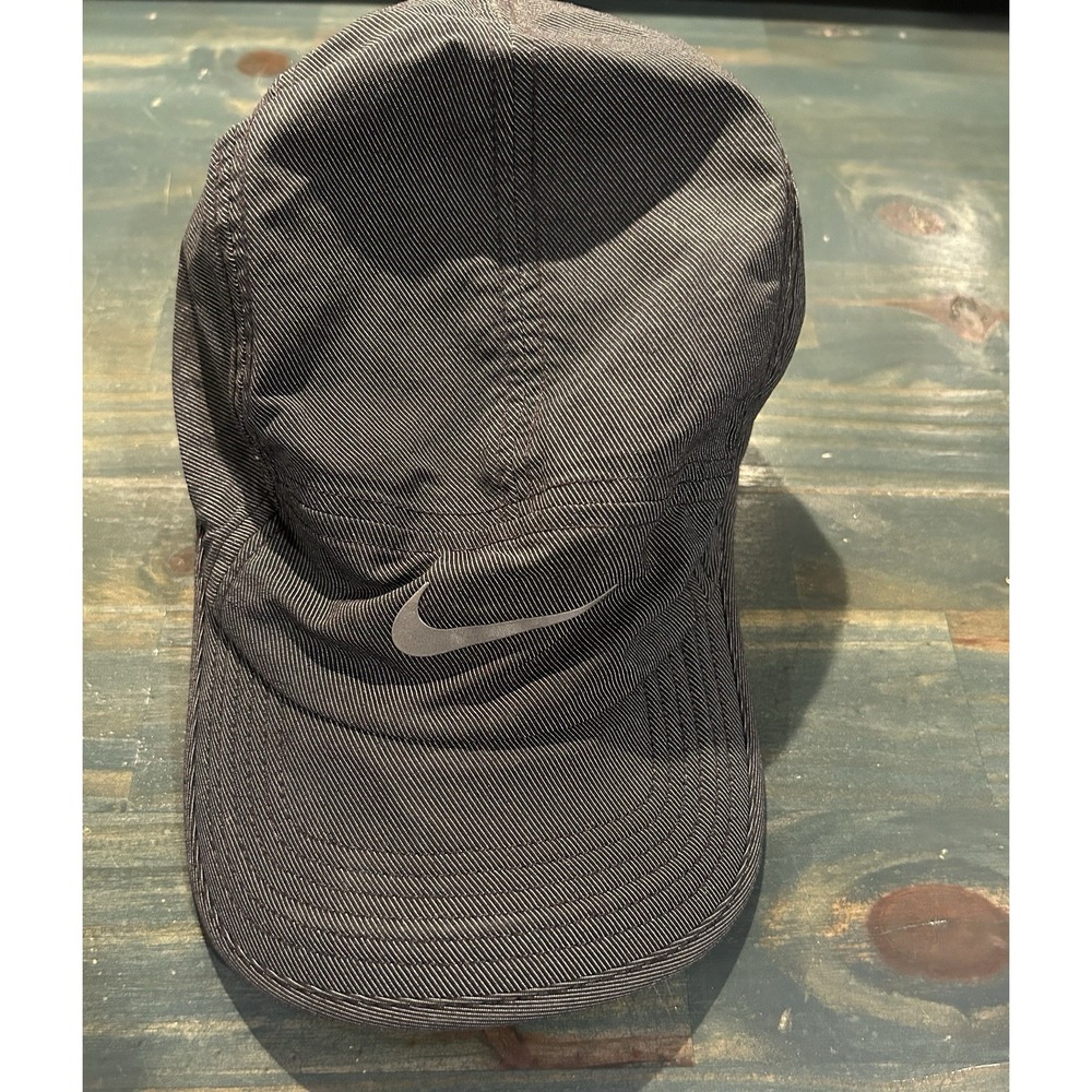 Nike Cap Hat Strap Back Men Gray AW84 Panel Running Tennis Cycling Pickleball
